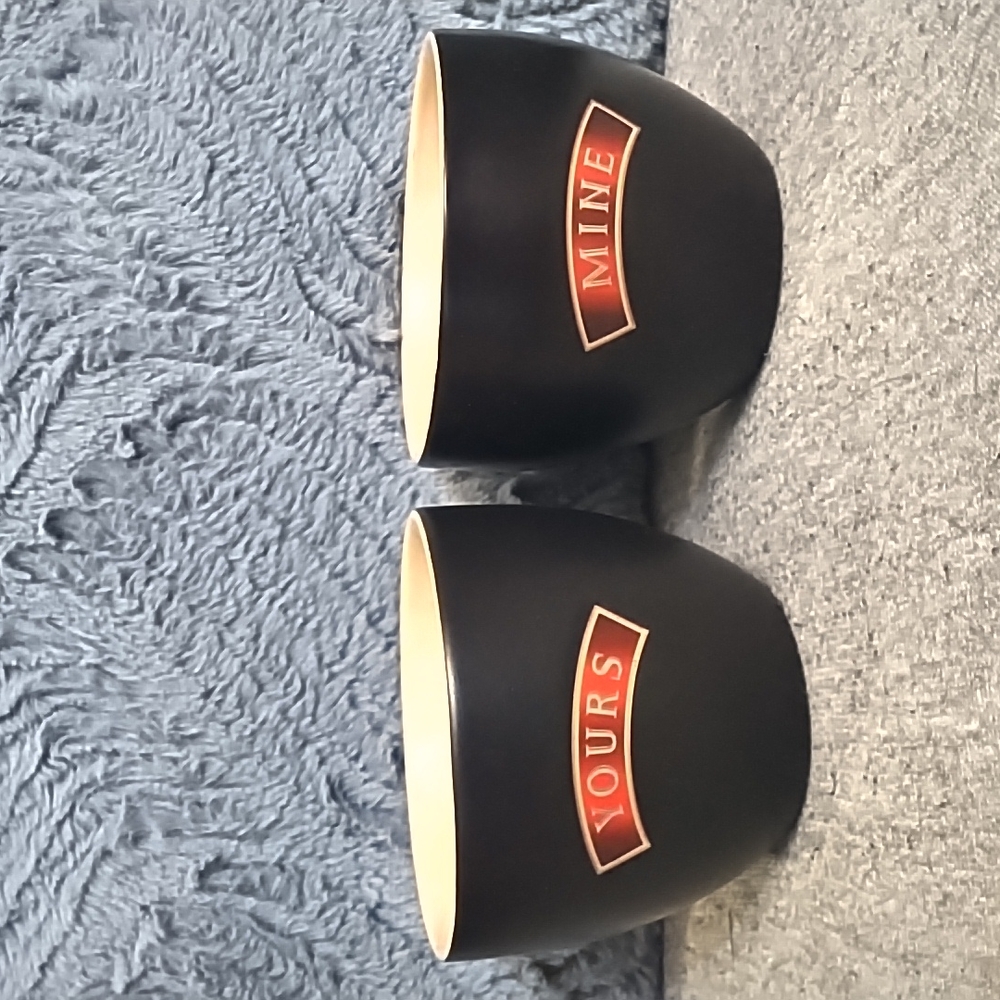 Bailey's Irish Cream Ceramic Cups - Set of two. Yours and Mine. Holds 8 fluid oz